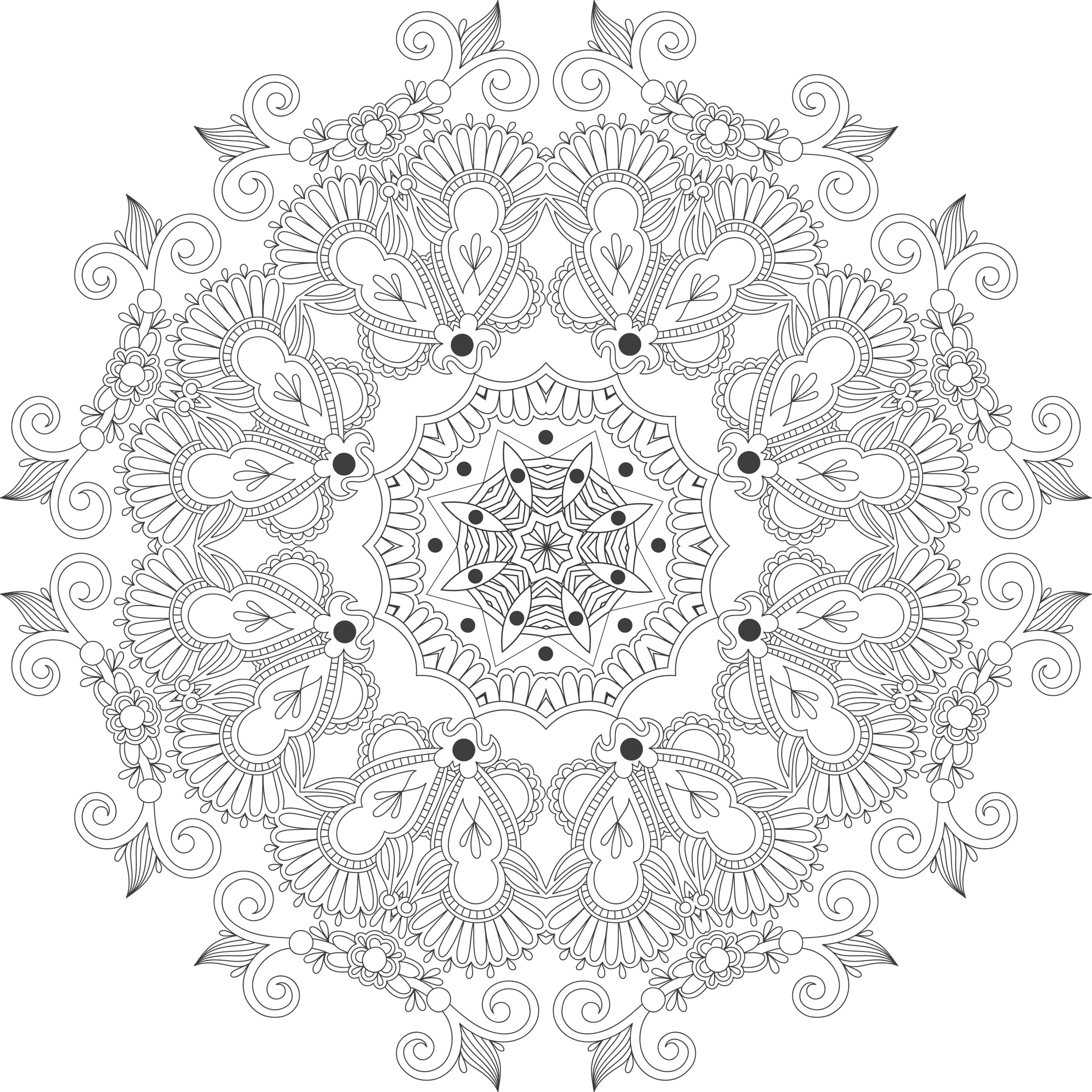 mandala pagini de colorat antistres